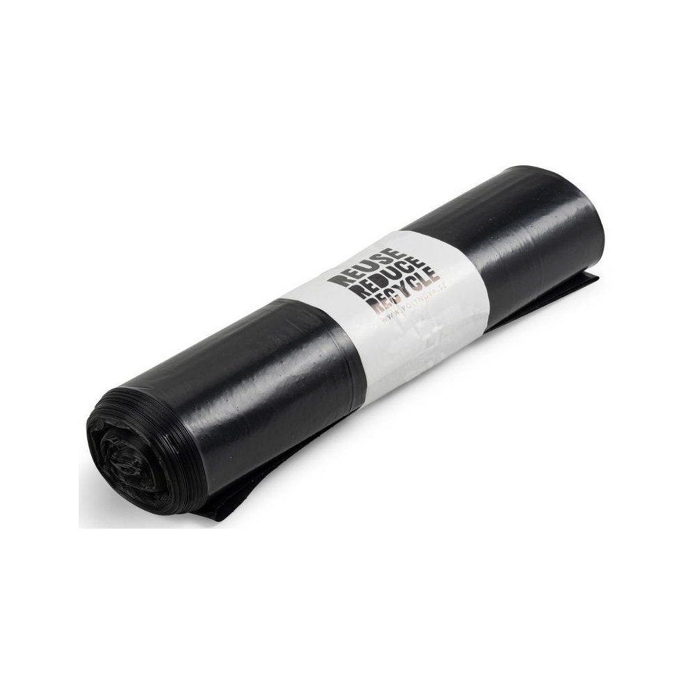 Polynova Plastsäck POLYREG 110L 60my svart 25/rl