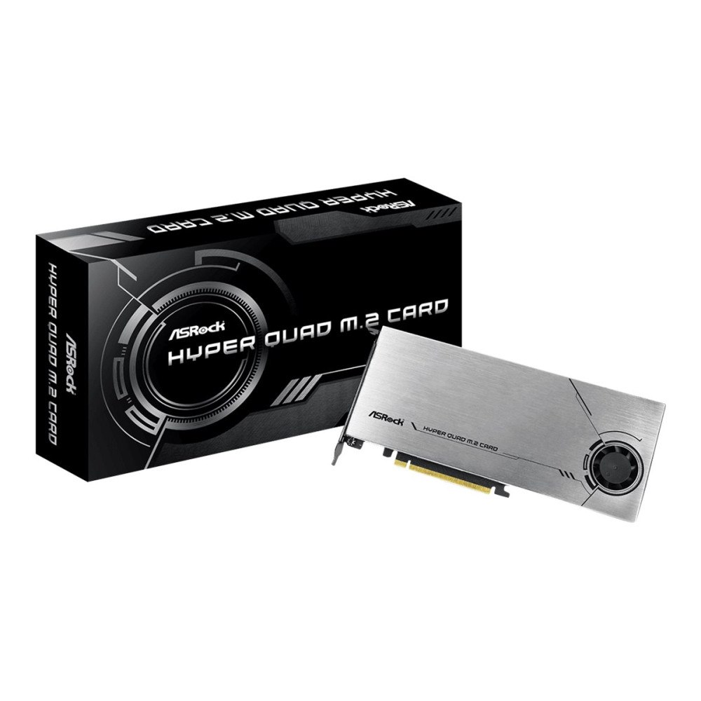 ASRock ASRock HYPER QUAD M.2 CARD - gränssnittsadapter - M.2 Card - PCIe 4.0 x16