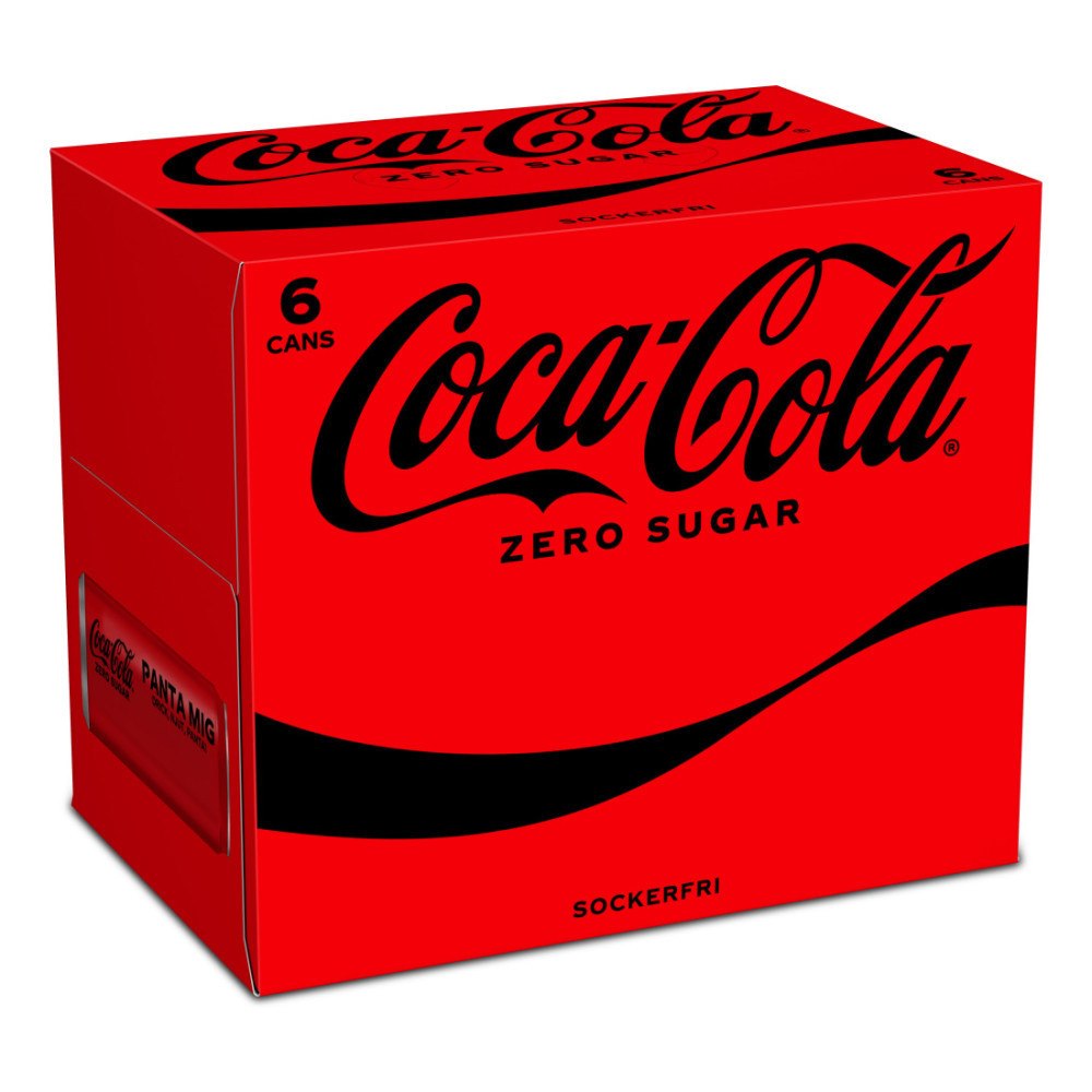 Coca-Cola zero Coca-Cola Zero 6 x 330 ml (Utgånget datum)