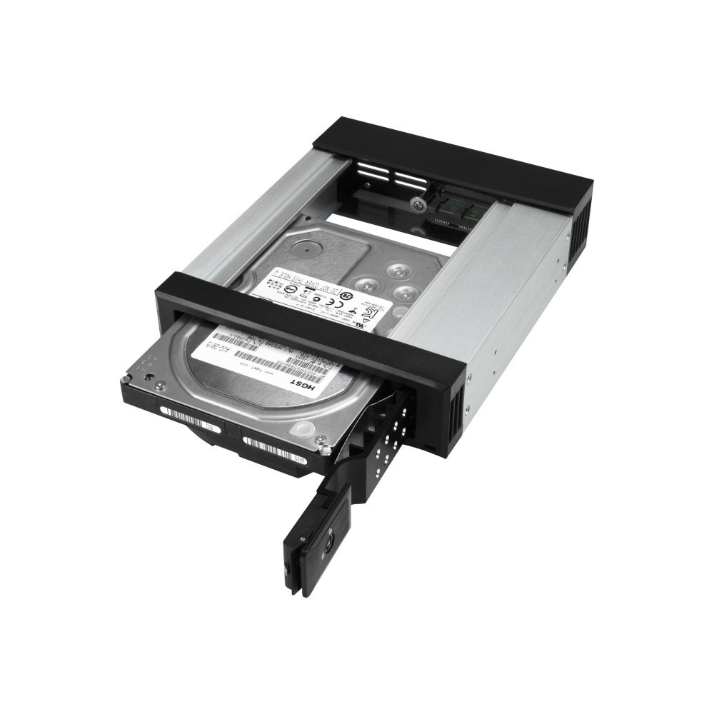 StarTech.com StarTech.com 5.25" to 3.5" Trayless Hard Drive Hot Swap Bay - Removable Hard Drive Bay for 3.5" SATA/SAS Drives - Alumin...