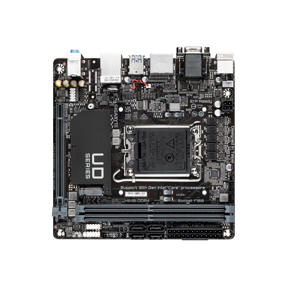 Gigabyte Technology Gigabyte H610I DDR4 - 1.0 - moderkort - mini ITX - LGA1700-uttag - H610