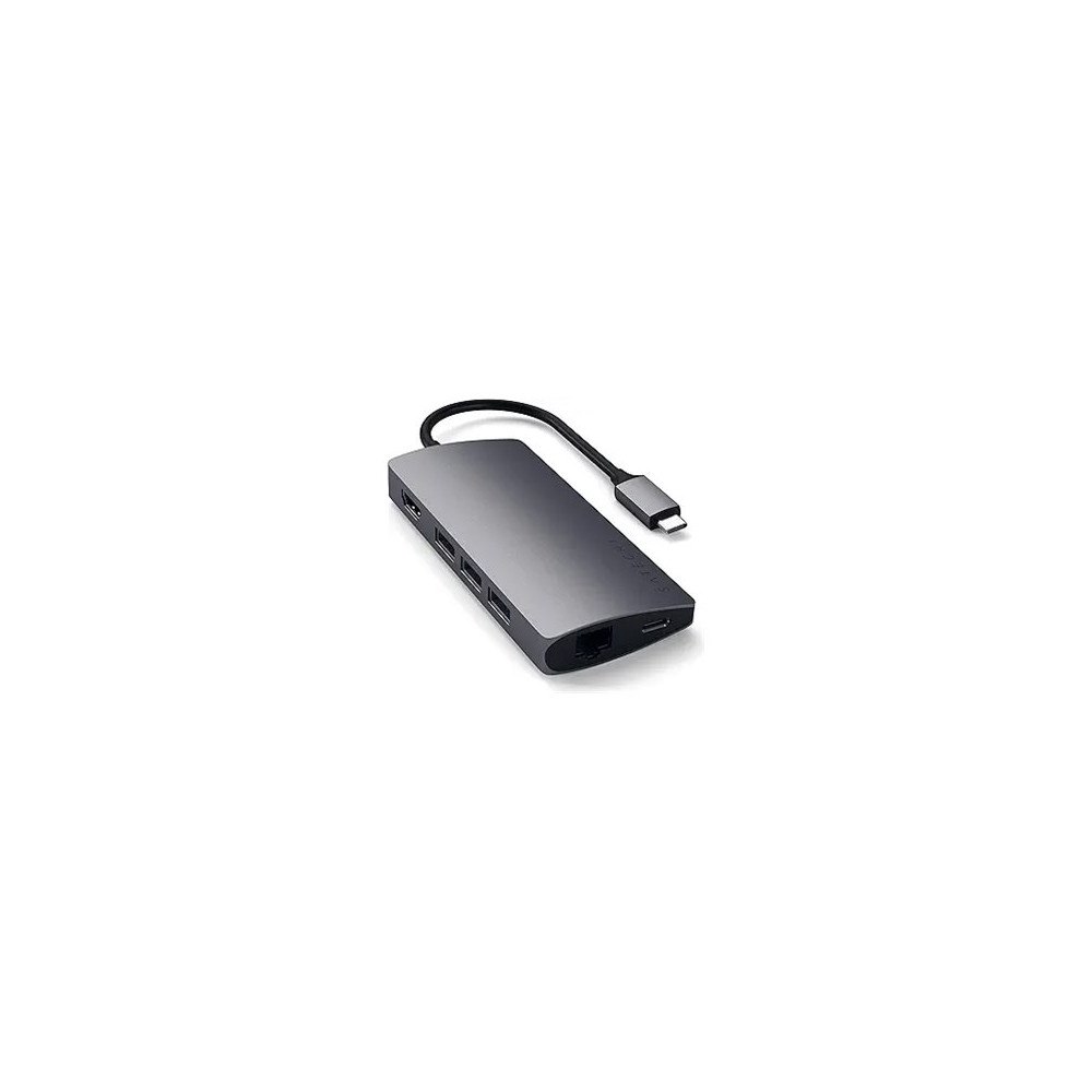 Satechi Satechi Aluminum Multi-Port Adapter V2 - dockningsstation - USB-C - 1GbE