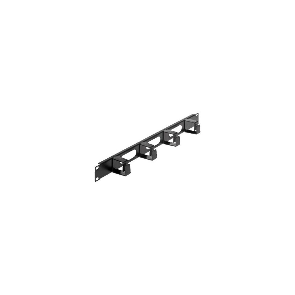 IC Intracom Intellinet 19" Cable Management Panel, 1U, 4 short plastic rings, Black - rackpanel för kabelhantering - 1U