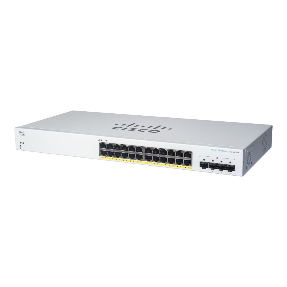 Cisco Systems Cisco Business 220 Series CBS220-24T-4G - switch - 28 portar - smart - rackmonterbar