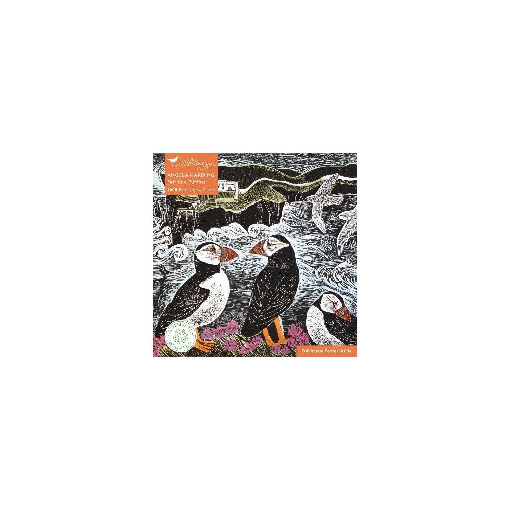 Flame Tree Publishing Adult Sustainable Jigsaw Puzzle Angela Harding: Fair Isle Puffins (bok, eng)