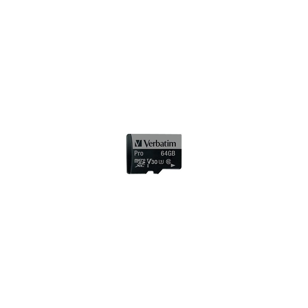 VERBATIM Verbatim PRO - flash-minneskort - 64 GB - mikroSDXC UHS-I