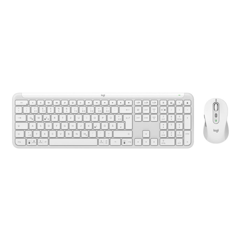 Logitech Logitech Signature Slim Combo MK950 - sats med tangentbord och mus - 100% full size - QWERTZ - tysk - offwhite Inmatning...