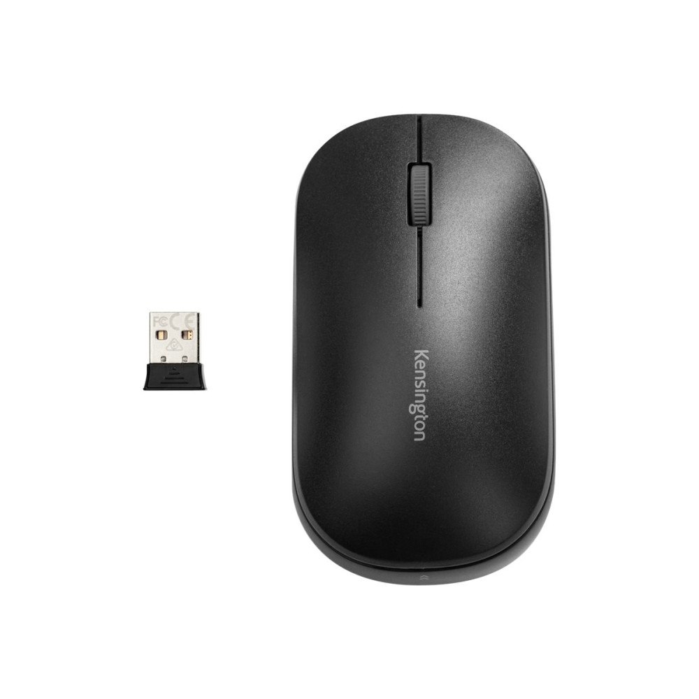 Kensington Computer Products Group Kensington SureTrack Dual Wireless Mouse - mus - 2.4 GHz, Bluetooth 5.0 LE, Bluetooth 3.0 - svart