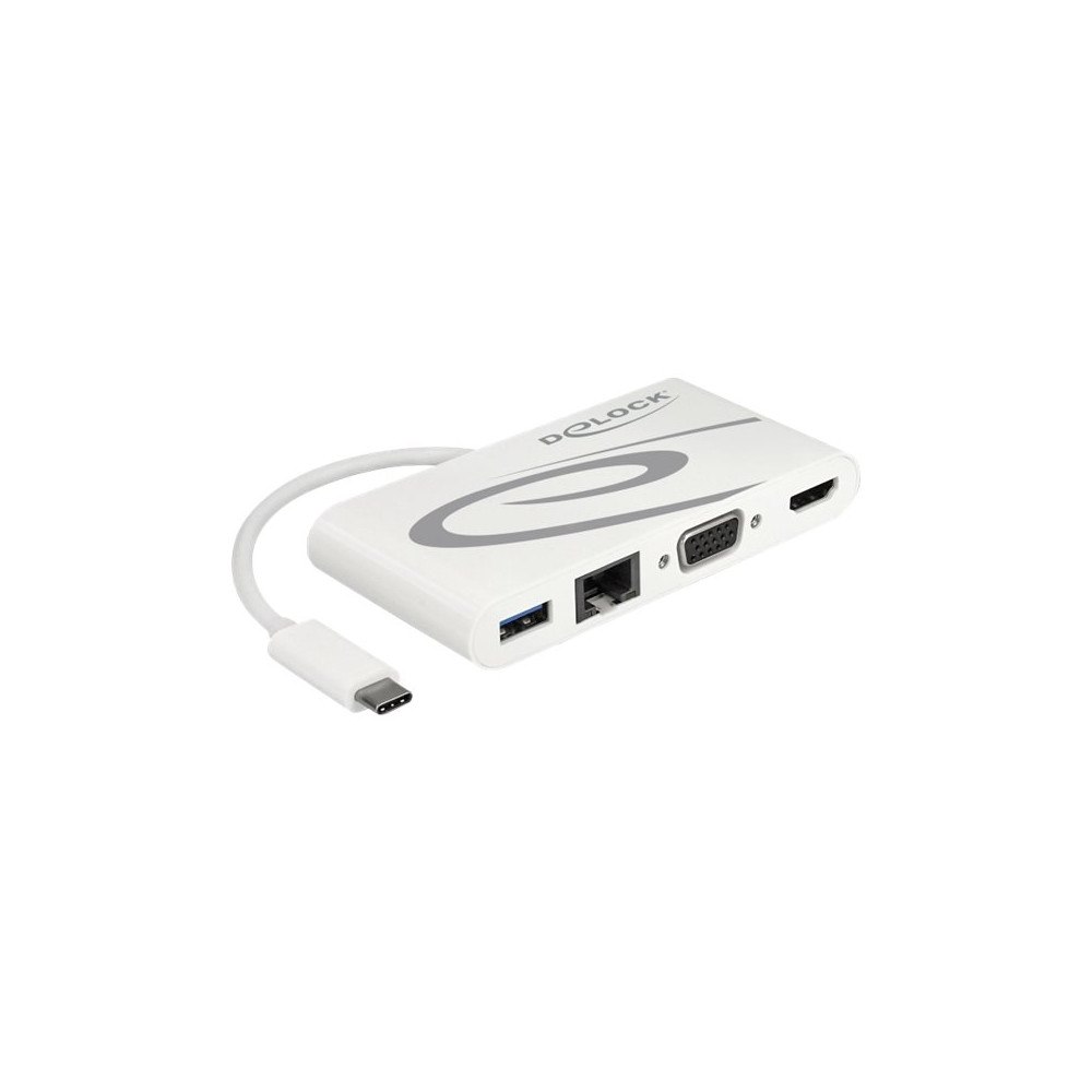DeLOCK Delock - Retail Pack - dockningsstation - USB-C 3.1 - VGA, HDMI - 1GbE