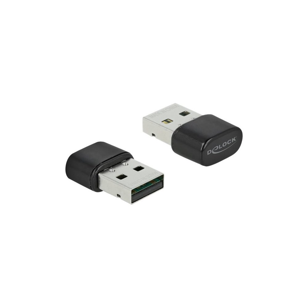 DeLOCK Delock Bluetooth 4.2 and Dualband WLAN ac/a/b/g/n 433 Mbps USB Adapter - nätverksadapter - USB 2.0