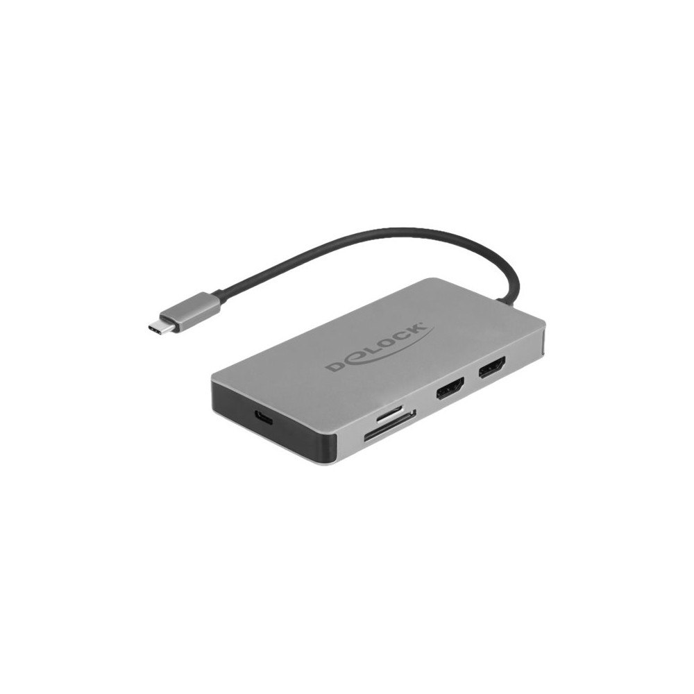 DeLOCK Delock - dockningsstation - USB-C - 2 x HDMI - 1GbE