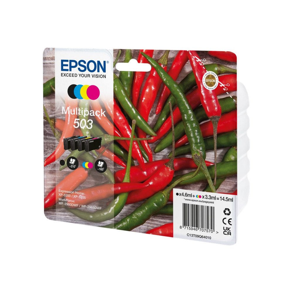 EPSON Epson 503 Multipack - 4-pack - svart, gul, cyan, magenta - original - bläckpatron