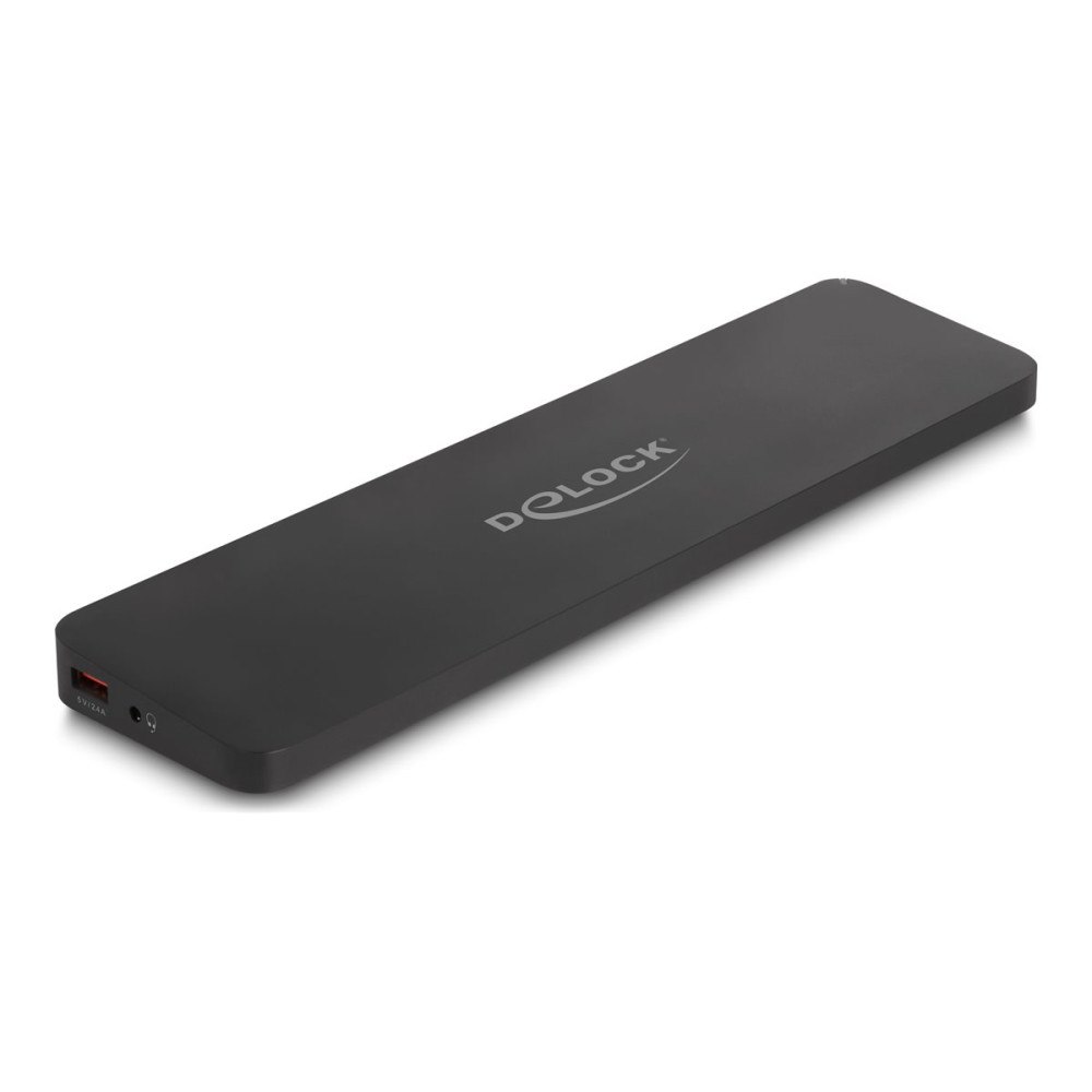 DeLOCK Delock - dockningsstation + ställ för bärbar dator - USB-C / Thunderbolt 3 / Thunderbolt 4 - 2 x HDMI, DP - 1GbE