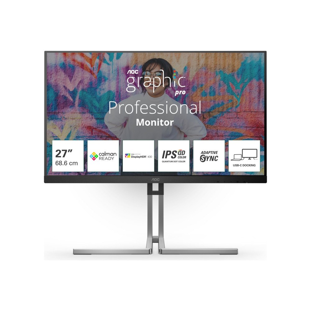 AOC AOC Q27U3CV - Graphic Pro Series - LED-skärm - QHD - 27" - HDR