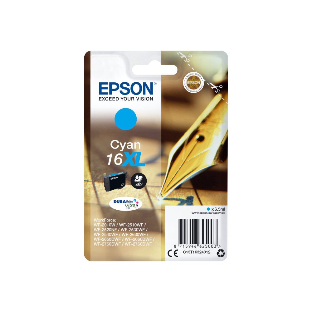 EPSON Epson 16XL - XL - cyan - original - bläckpatron