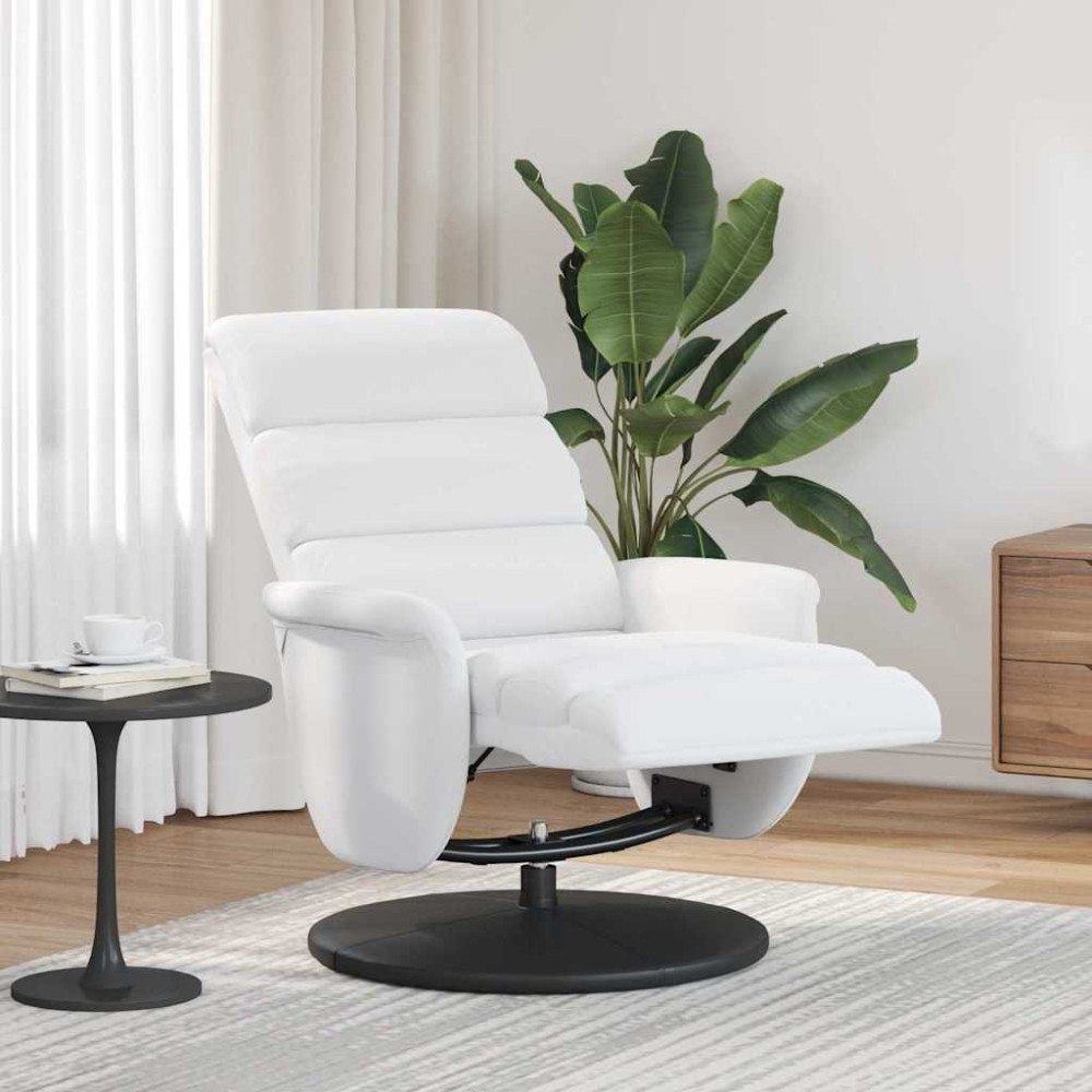 vidaXL Reclinerfåtölj Vit 98 x 71 x 106 cm PU