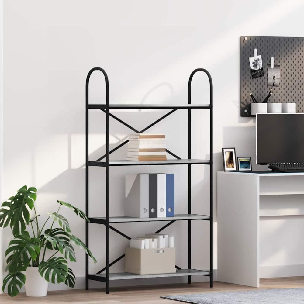 vidaXL Hyllsystem Grå sonoma 80 x 30 x 146 cm Konstruerat trä