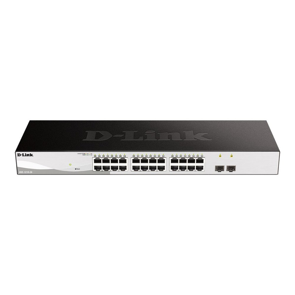 D-Link D-Link DGS 1210-26 - switch - 26 portar - smart - rackmonterbar