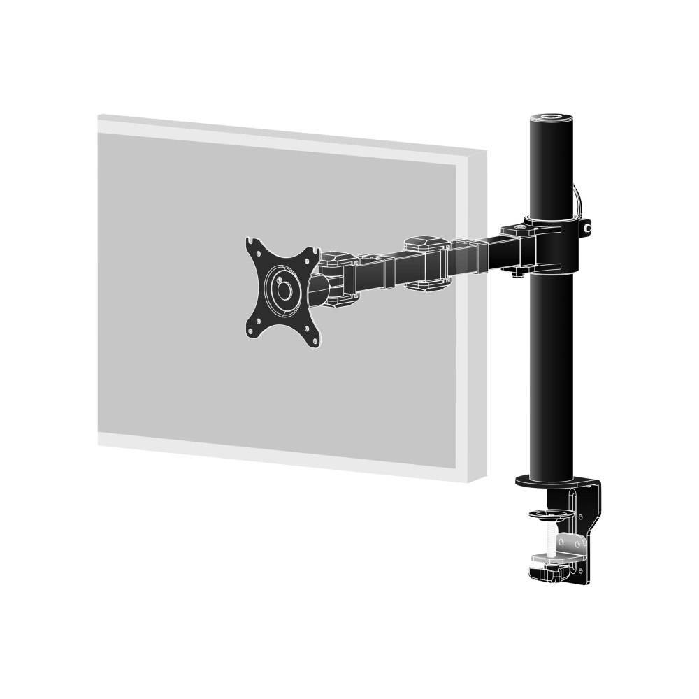 Iiyama Iiyama DS1001C-B1 monteringssats - justerbar arm - för Bildskärm - svart