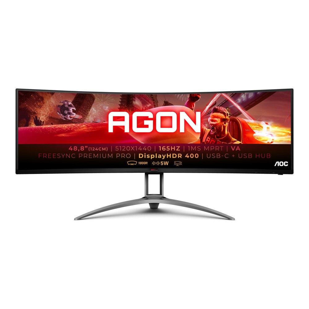 AOC AOC Gaming AG493UCX2 - AGON Series - LED-skärm - böjd - 49" - HDR