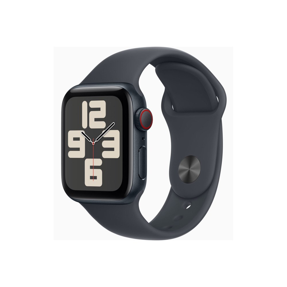 Apple Apple Watch SE (GPS + Cellular) 2a generation - midnattsaluminium - smart klocka med sportband - midnatt - 32 GB
