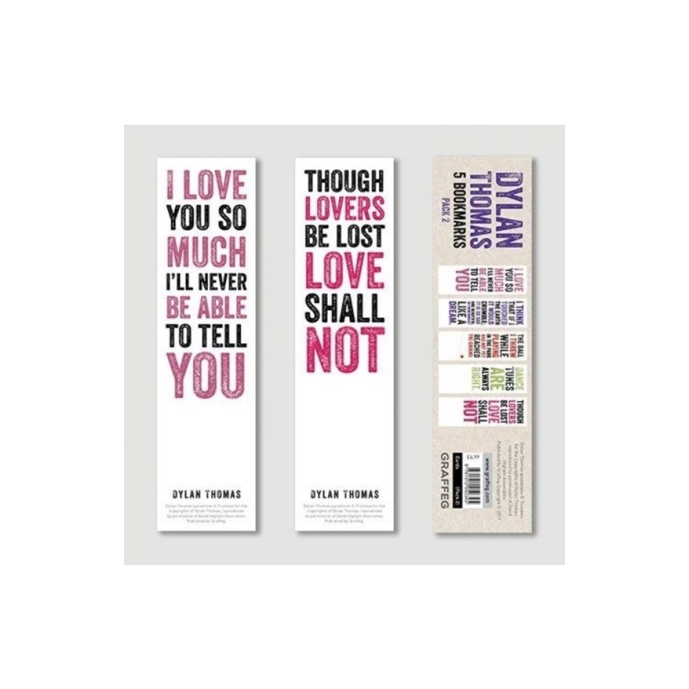 Graffeg Limited Dylan Thomas Bookmarks Pack 2