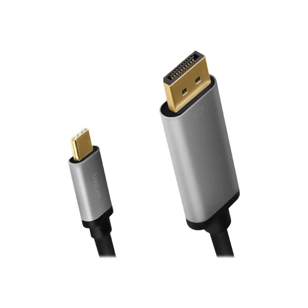 2direct LogiLink - USB/DisplayPort-kabel - 24 pin USB-C till DisplayPort - 1.8 m