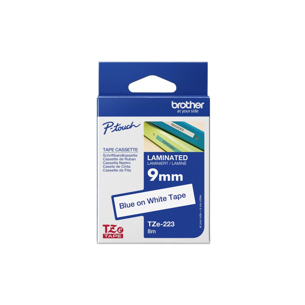 Brother Brother TZe-223 - bandlaminat - 1 kassett(er) - Rulle (0,9 cm x 8 m)
