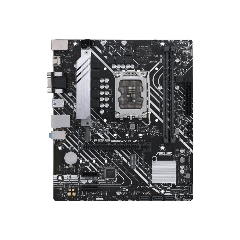 ASUSTeK COMPUTER ASUS PRIME B660M-K D4 - moderkort - micro ATX - LGA1700-uttag - B660