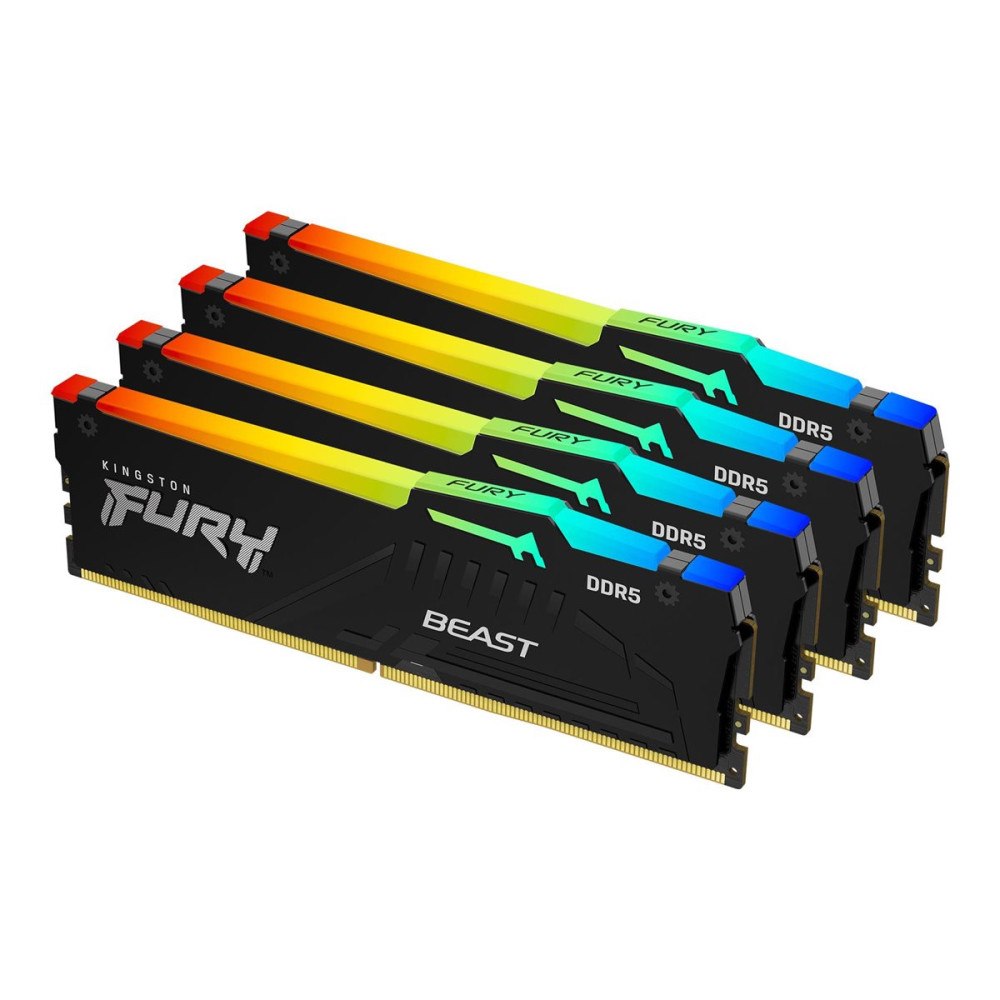Kingston Technology Kingston FURY Beast - DDR5 - sats - 128 GB: 4 x 32 GB - DIMM 288-pin / PC5-41600