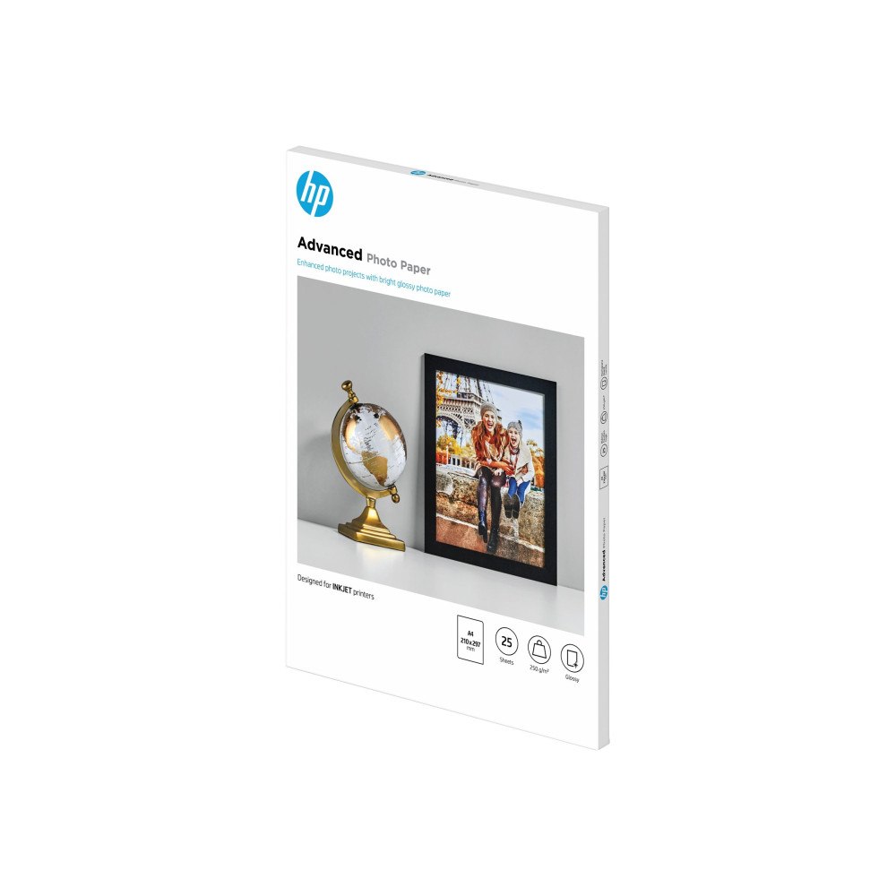 Hewlett-Packard HP Advanced Glossy Photo Paper - fotopapper - blank - 25 ark - A4 - 250 g/m²