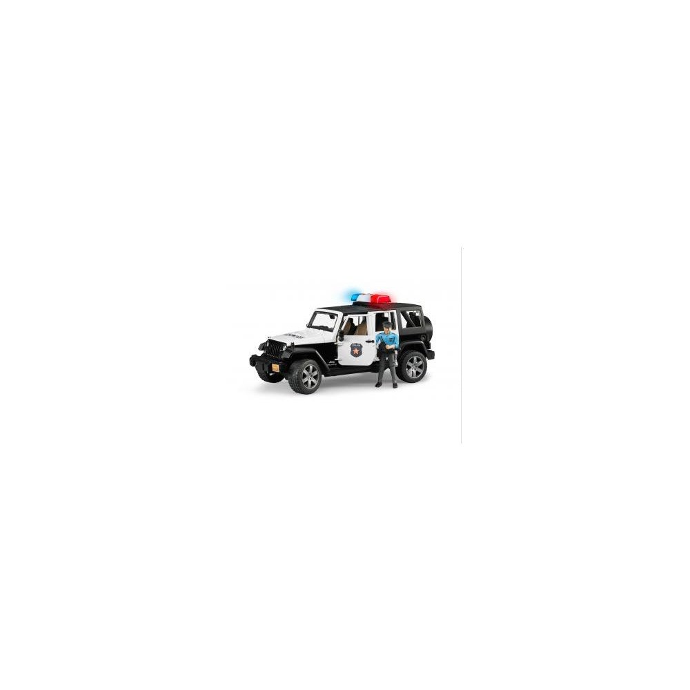 Bruder Bruder Jeep Wrangler Rubicon Police vehicle with police offi...