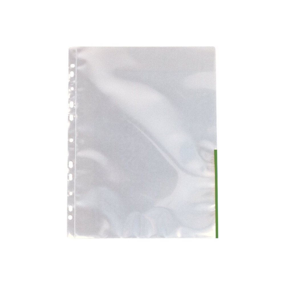 ESSELTE Esselte - arkskyddare - för A4 - genomskinligt glas med grön flik (paket om 100)