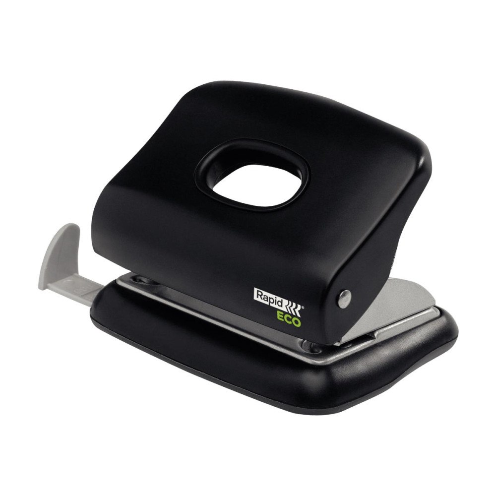 RAPID Rapid Eco hålslag - 20 ark - 2 hål - metall, ABS-plast - svart