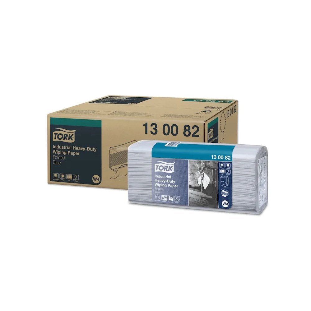 TORK Tork Advanced Wiper 440 - rengöringsdukar - orörda fuktköttsfiber - blå - paket med 100