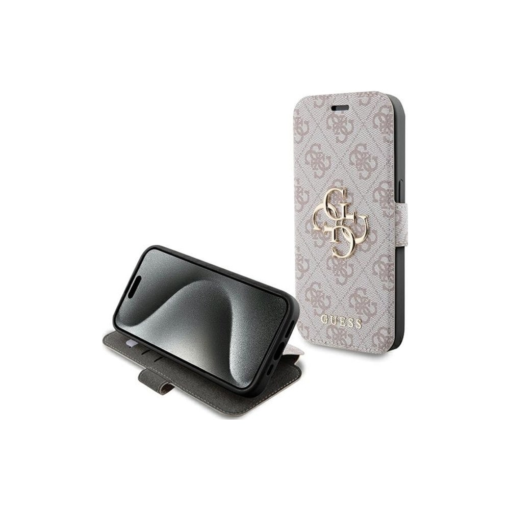Guess Guess GUBKP15L4GMGPI iPhone 15 Pro 6.1"pink book 4G Metal Lo...