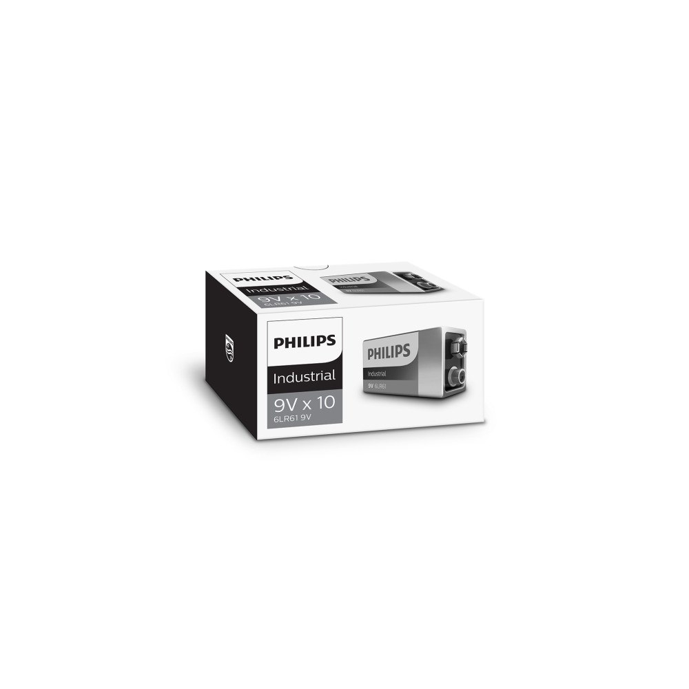 Philips PHILIPS batteri industrial alkaline 9V 10-pak