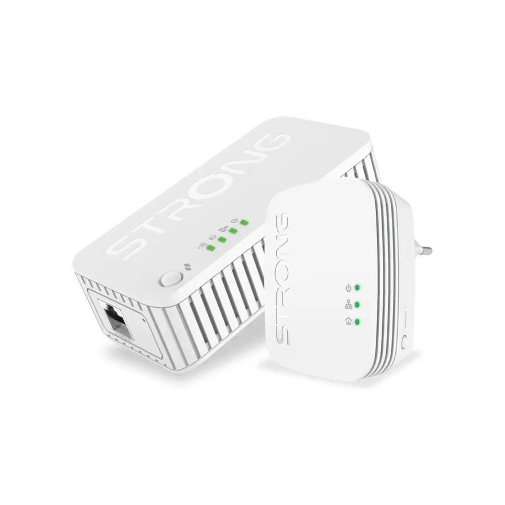 Strong Strong Powerline 1000 Duo - Mini - PowerLine adaptersats - Wi-Fi 5 - vägginsticksbar