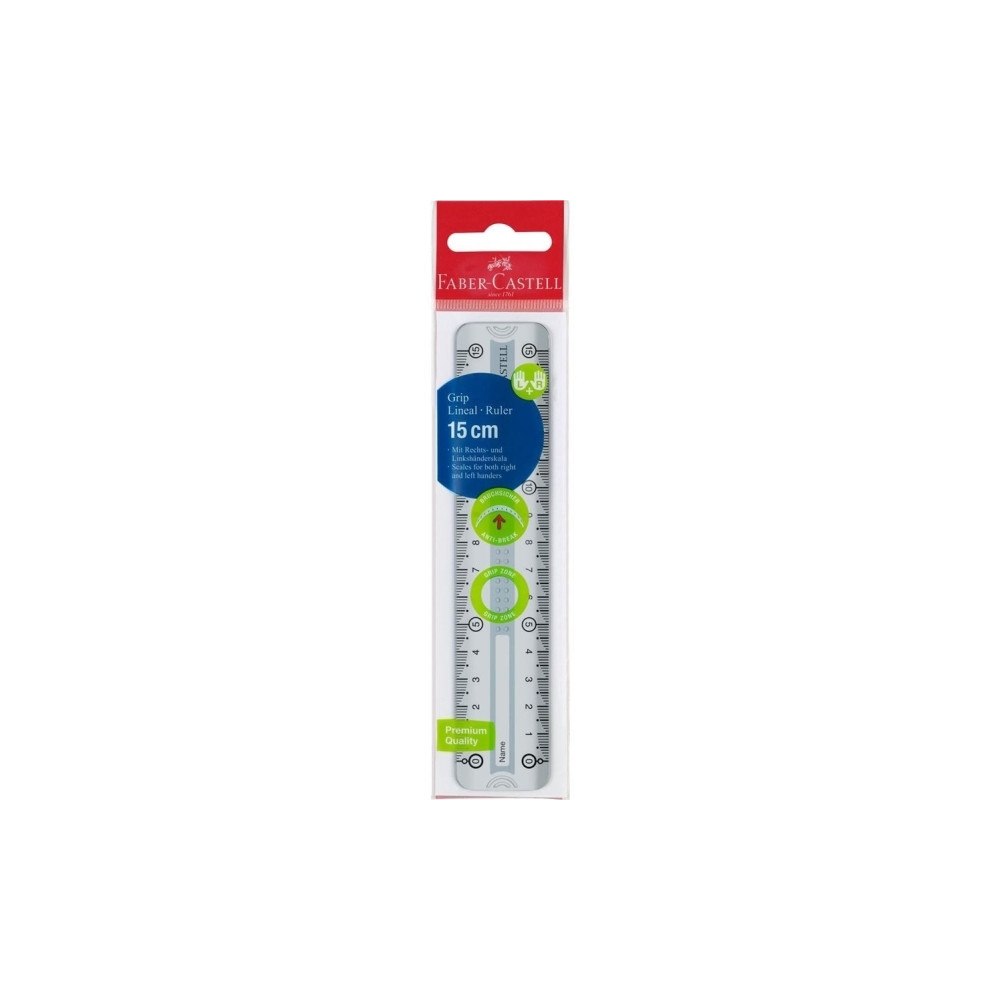 FABER-CASTELL Faber-Castell 172015, Skrivbordslinjal, Plast, Grå, Transpar...