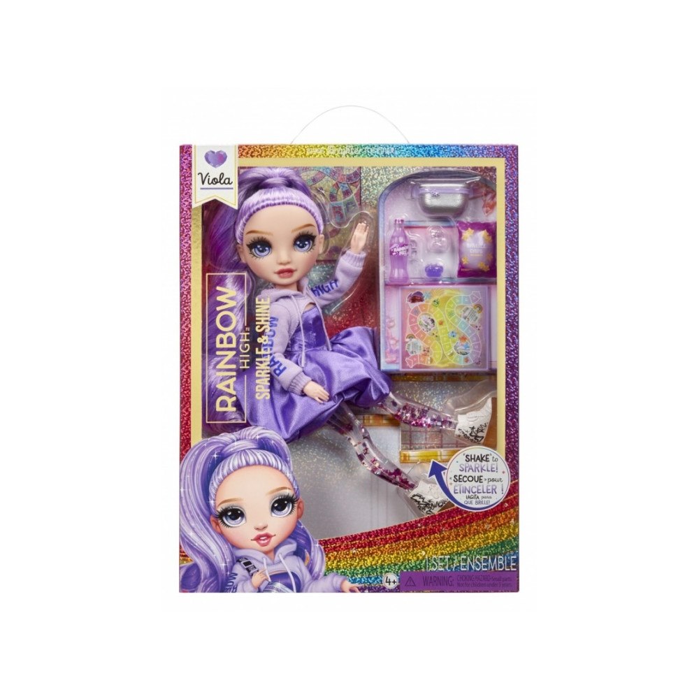 MGA Entertainment Rainbow High Sparkle & Shine Fashion Dolls- Viola (Purple),...