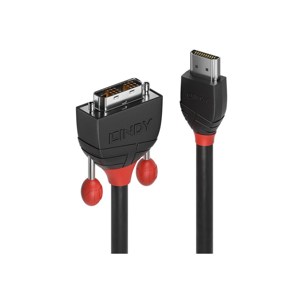 Lindy Lindy Black Line adapterkabel - HDMI / DVI - 5 m