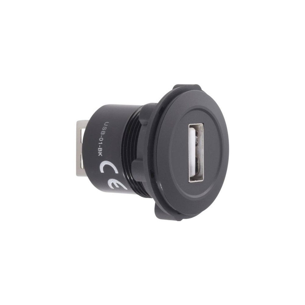 TRU Components USB-anslutning 2.0 USB-01-BK USB-anslutning (typ A) till USB...