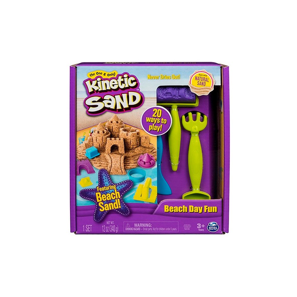 Spin Master Kinetic Sand KNS ACK Beach Day Fun Kit GML, Magisk sand för...