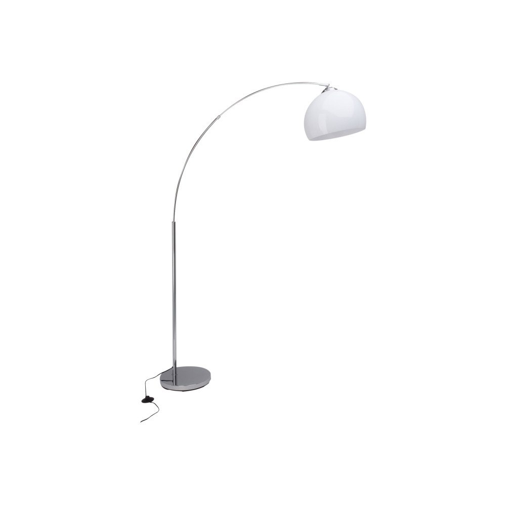 Brilliant Brilliant Vessa - golvlampa - form: A60 - E27 - arc - vit, krom