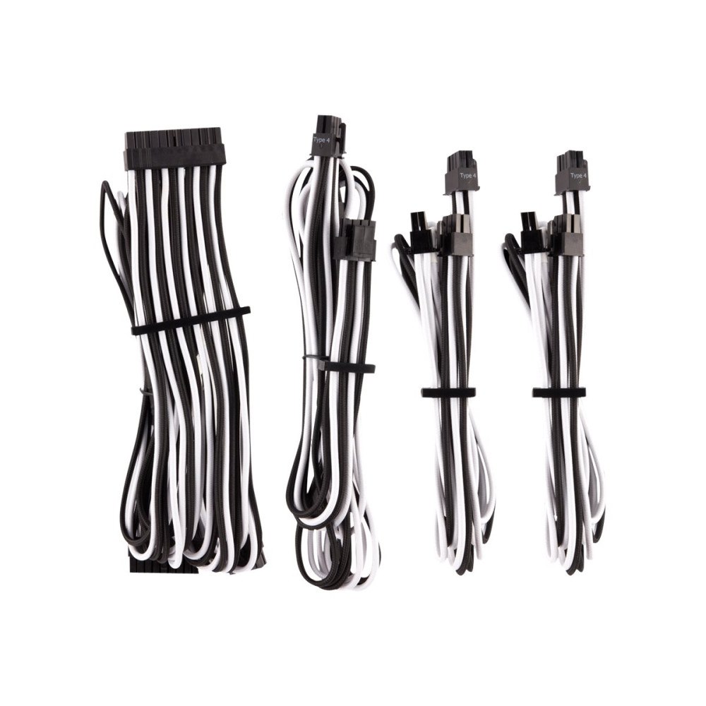 Corsair Microsystems CORSAIR Premium individually sleeved starter kit (Type 4, Generation 4) - strömkabelsats