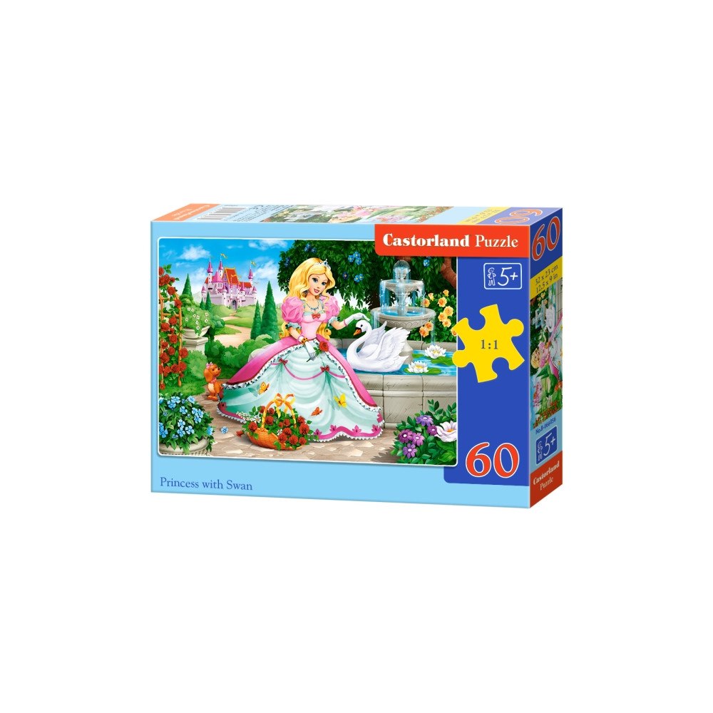 CASTORLAND Castorland Princess with Swan 60 pcs, 60 styck, Tecknade ser...