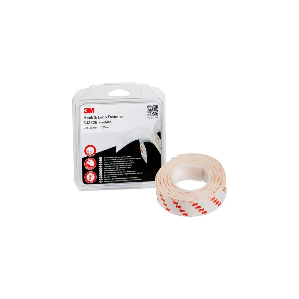 3M 3M SJ352B Burrebånd til fastlimning (L x B) 1.25 m x 25 mm H...