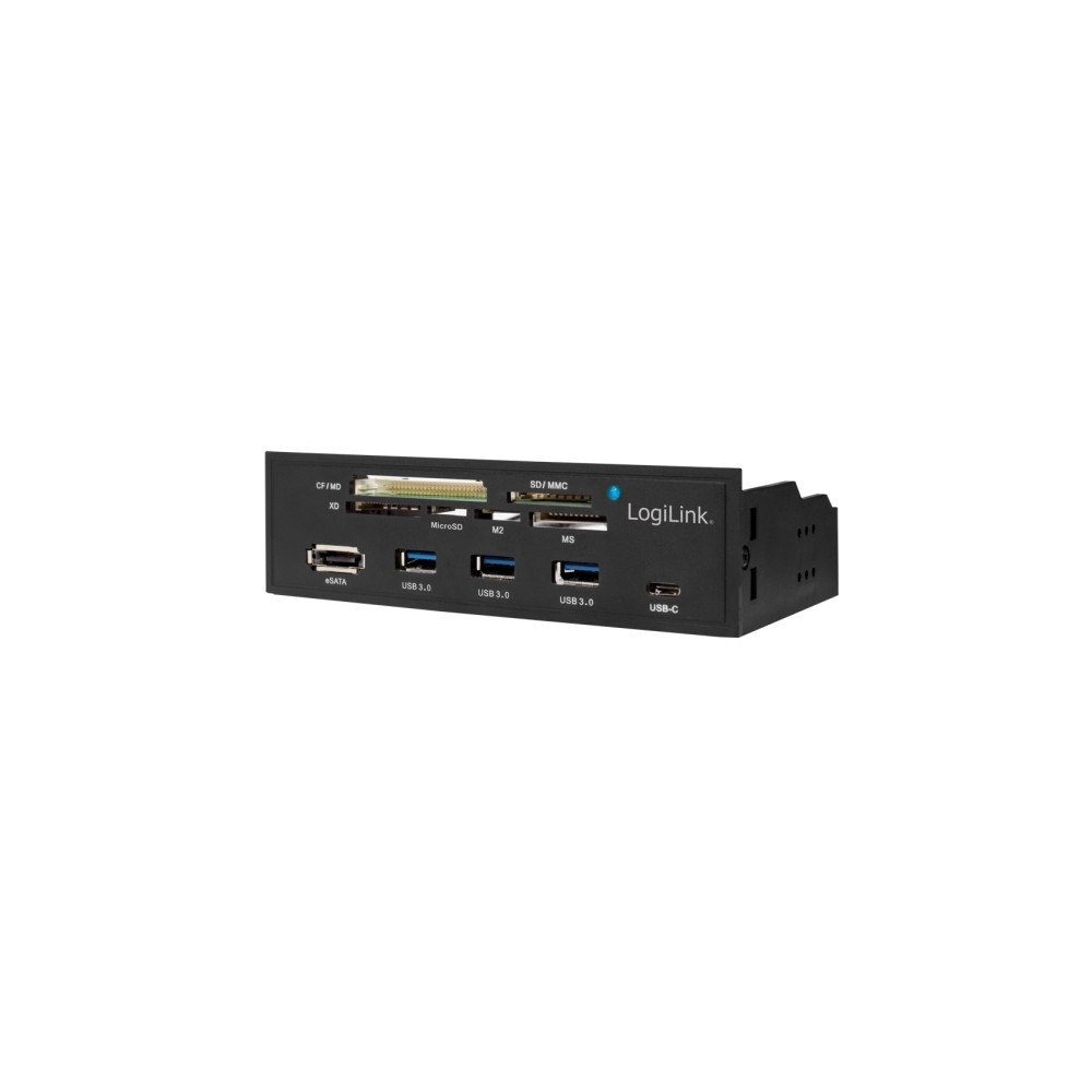 LogiLink LogiLink 5.25" Multifunction Front Panel - kortläsare - USB 3.0