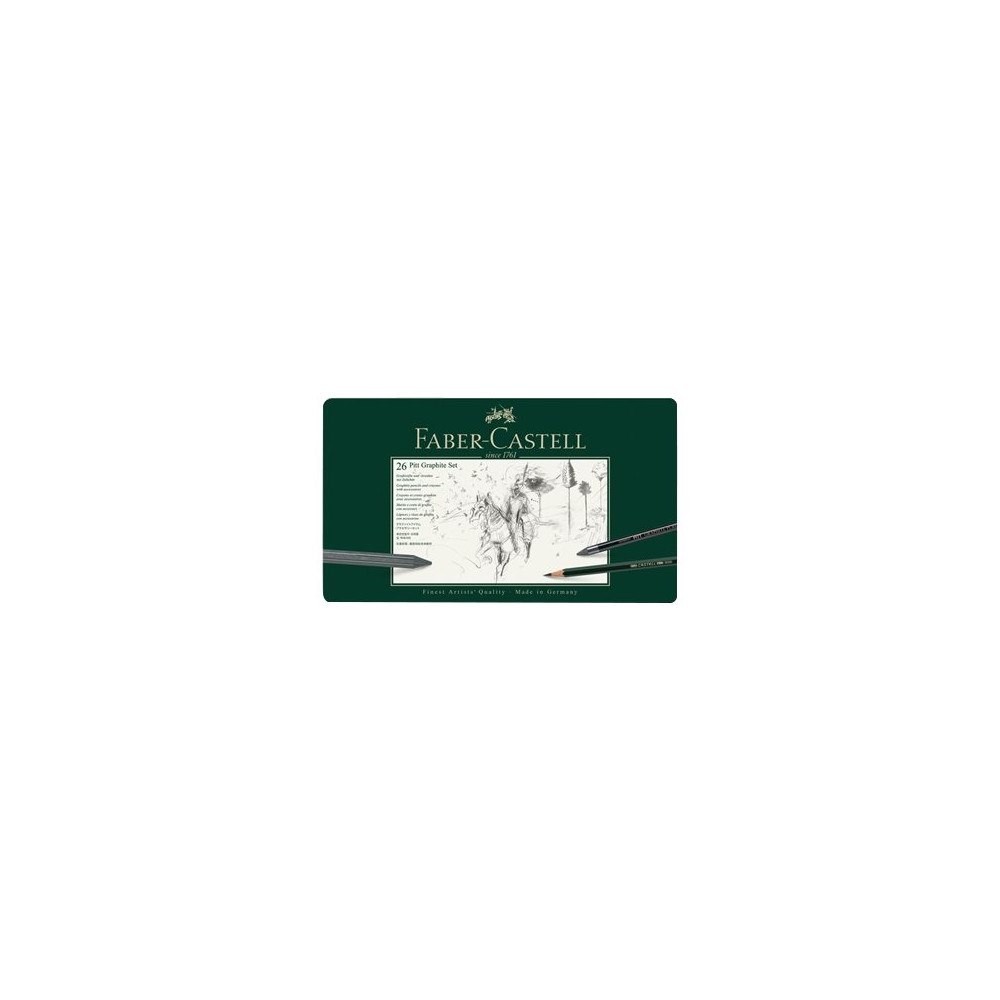 FABER-CASTELL Faber-Castell PITT GRAPHITE - pencil, crayon and paint brush set - 2B, 2H, 3B, 4B, 6B, 8B, 9B, B, HB
