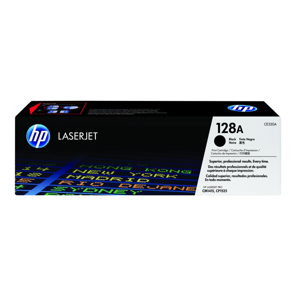 HP HP 128A - svart - original - LaserJet - tonerkassett (CE320A)